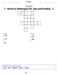 March on Washington for Jobs and Freedom printable worksheet preview
