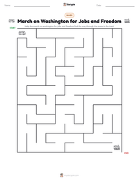 March on Washington for Jobs and Freedom printable worksheet preview