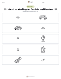 March on Washington for Jobs and Freedom printable worksheet preview