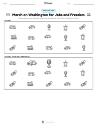 March on Washington for Jobs and Freedom printable worksheet preview