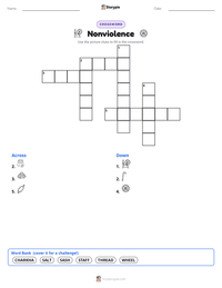 Nonviolence printable worksheet preview