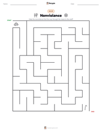 Nonviolence printable worksheet preview