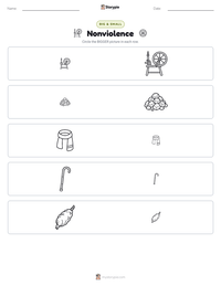 Nonviolence printable worksheet preview