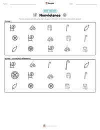 Nonviolence printable worksheet preview