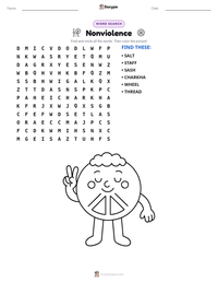 Nonviolence printable worksheet preview