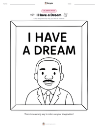 I Have a Dream printable worksheet preview