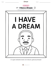 I Have a Dream afdrukbare werkblad voorbeeld