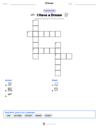 I Have a Dream printable worksheet preview