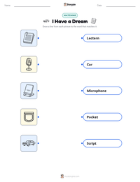I Have a Dream printable worksheet preview