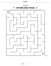 Ich habe einen Traum druckbare Arbeitsblatt Vorschau
