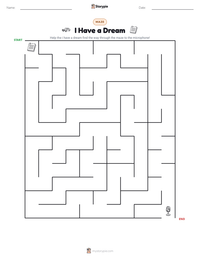I Have a Dream printable worksheet preview