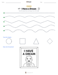 I Have a Dream printable worksheet preview