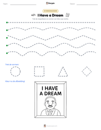 I Have a Dream afdrukbare werkblad voorbeeld