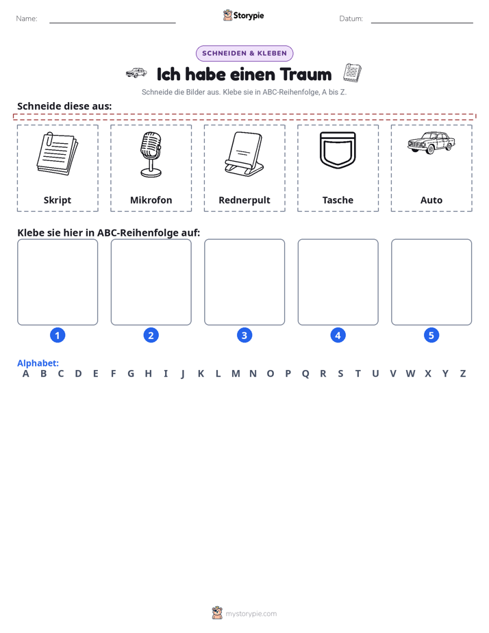Schneiden & Einfügen Alphabet