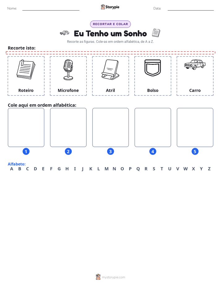 Recortar & Colar Alfabeto