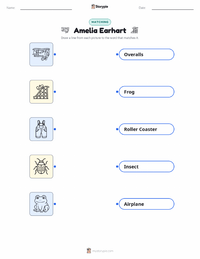 Amelia Earhart printable worksheet for kids