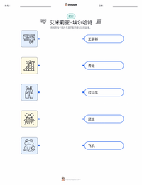 阿梅莉亚·埃尔哈特 可打印工作表，适合儿童