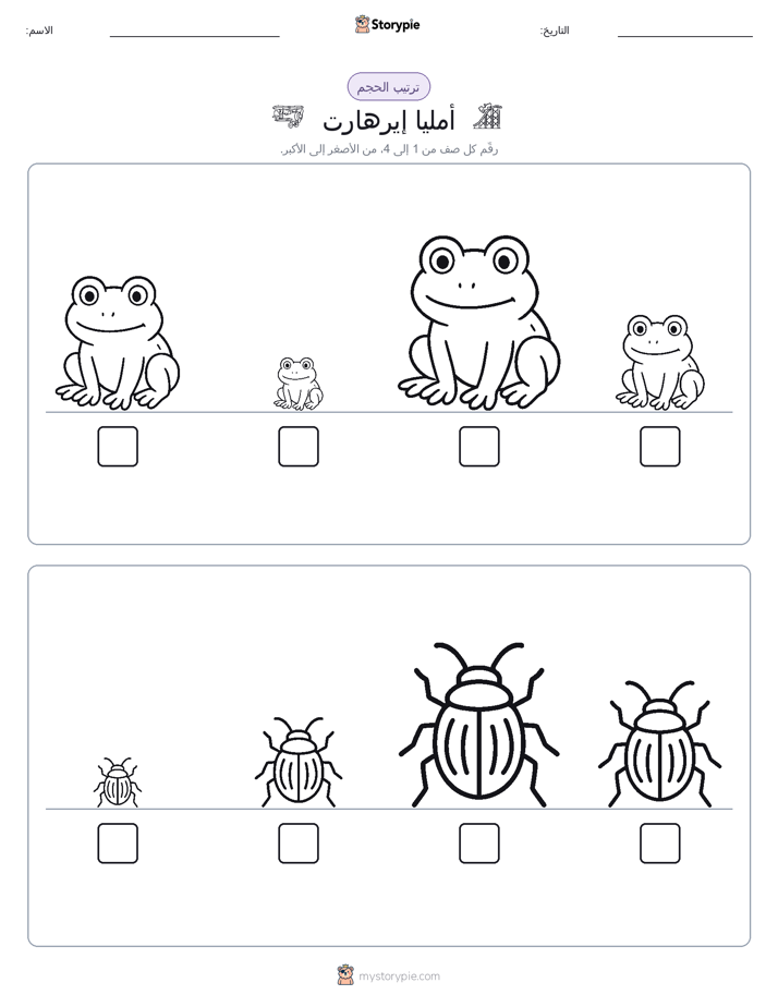 ترتيب الحجم