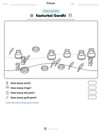 Kasturbai Gandhi printable worksheet preview