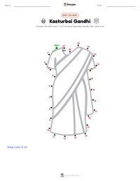 Kasturbai Gandhi printable worksheet preview