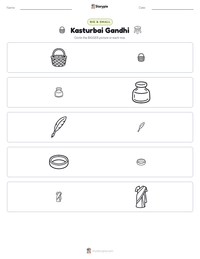 Kasturbai Gandhi printable worksheet preview