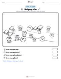 Satyagraha printable worksheet preview