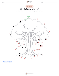 Satyagraha printable worksheet preview