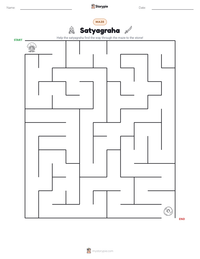 Satyagraha printable worksheet preview