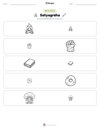 Satyagraha printable worksheet preview