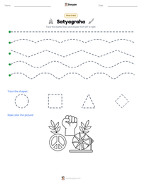 Satyagraha printable worksheet preview