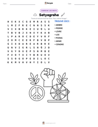 Aperçu de la feuille de travail imprimable Satyagraha