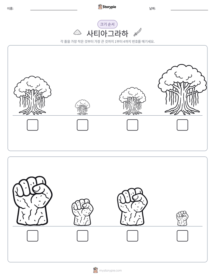 크기 순서