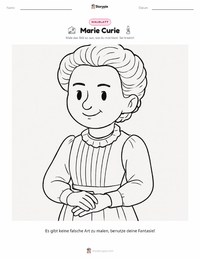 Marie Curie Malvorlage für Kinder