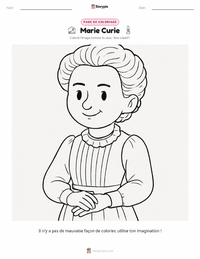 Aperçu de la feuille de travail imprimable Marie Curie