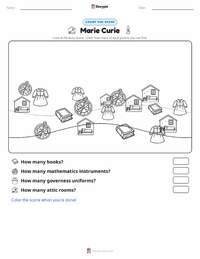 Marie Curie printable worksheet preview