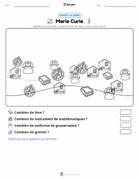 Aperçu de la feuille de travail imprimable Marie Curie