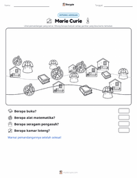 Prabaca lembar kerja cetak Marie Curie