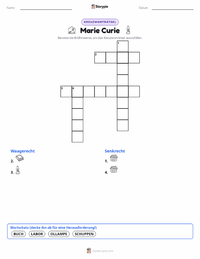 Marie Curie druckbare Arbeitsblatt Vorschau