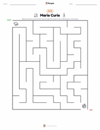 Marie Curie printable worksheet preview