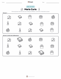 Marie Curie printable worksheet preview