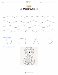 Marie Curie printable worksheet preview