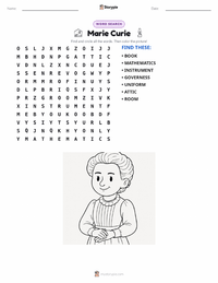 Marie Curie printable worksheet preview
