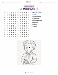 Aperçu de la feuille de travail imprimable Marie Curie