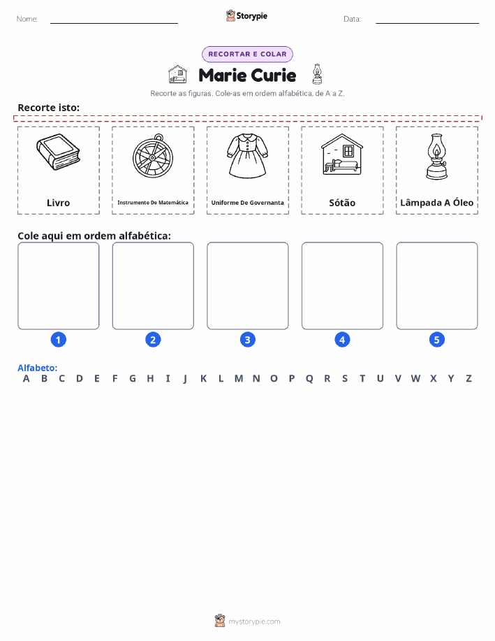 Recortar & Colar Alfabeto