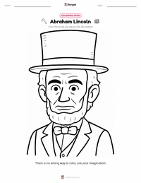Abraham Lincoln coloring page for kids