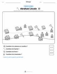 Aperçu de la feuille de travail imprimable Abraham Lincoln
