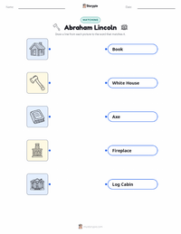 Abraham Lincoln printable worksheet for kids