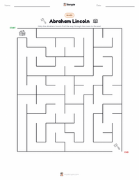 Abraham Lincoln printable worksheet preview