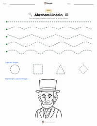 Aperçu de la feuille de travail imprimable Abraham Lincoln