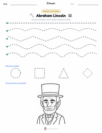 Podgląd drukowalnego arkusza ćwiczeń Abraham Lincoln